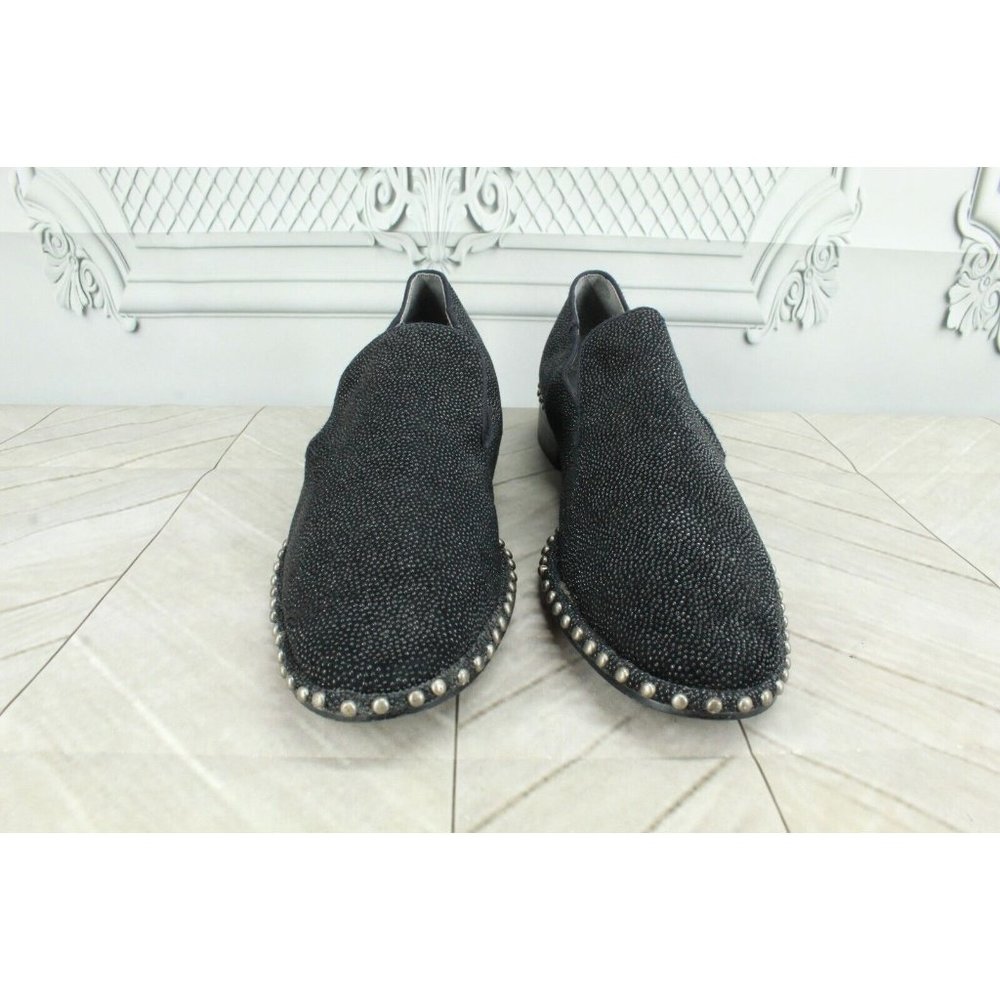 Adrianna Papell Black Leather Studded Casual Loafer Shoes Size 10 M - Picture 4 of 10